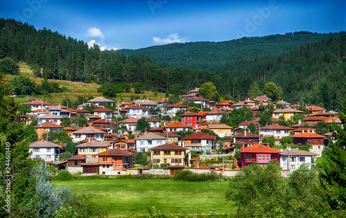 Old and new houses in Koprivshtitsa town, Bulgaria. photo