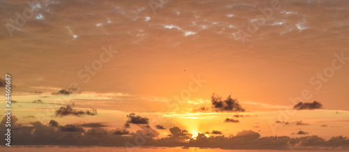 Coloured sunset on Seyshells island. Sea, summer, cloud, sky photo