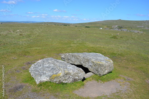 Neolithic cist / burial chamber, Dartmoor National Park, Devon, UK