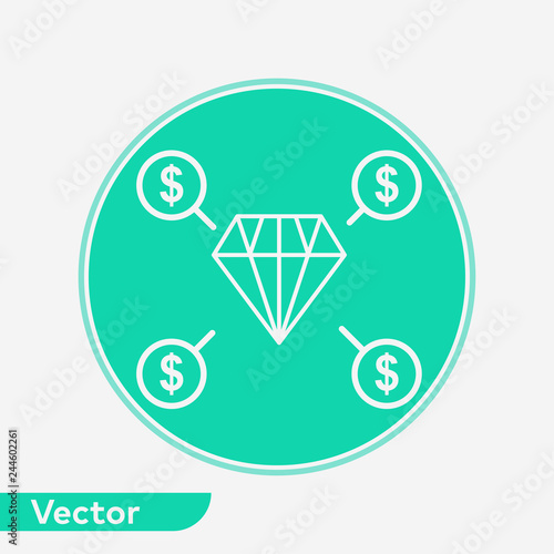 Diamond vector icon sign symbol