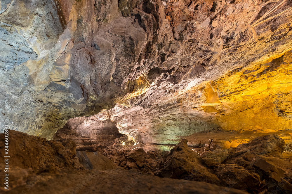 cave in the rock with lighting