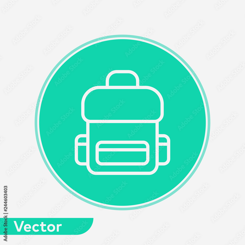 Backpack vector icon sign symbol Backpack vector icon sign symbol
