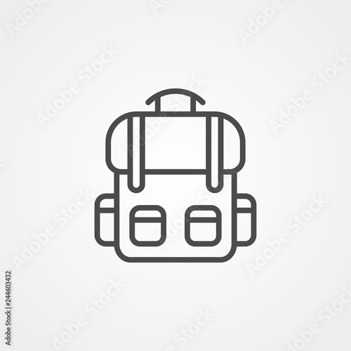 Backpack vector icon sign symbol