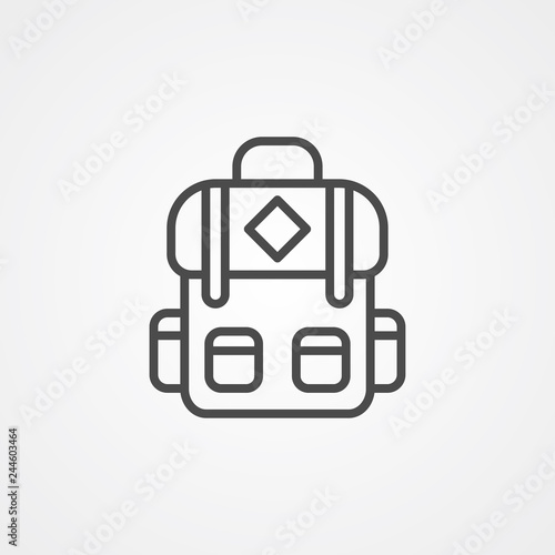 Backpack vector icon sign symbol
