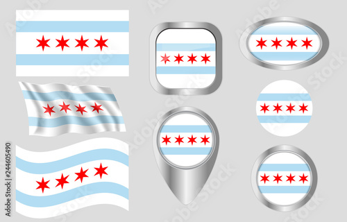 Flag of Chicago, Illinois
