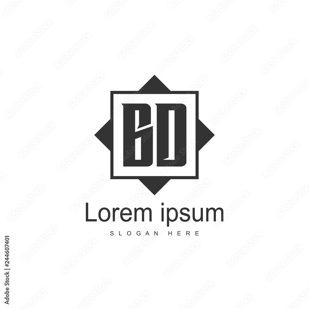 Initial BD Letter Logo Template Design Initial BD Letter Logo Template Design