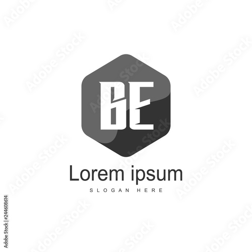 Initial BE Letter Logo Template Design