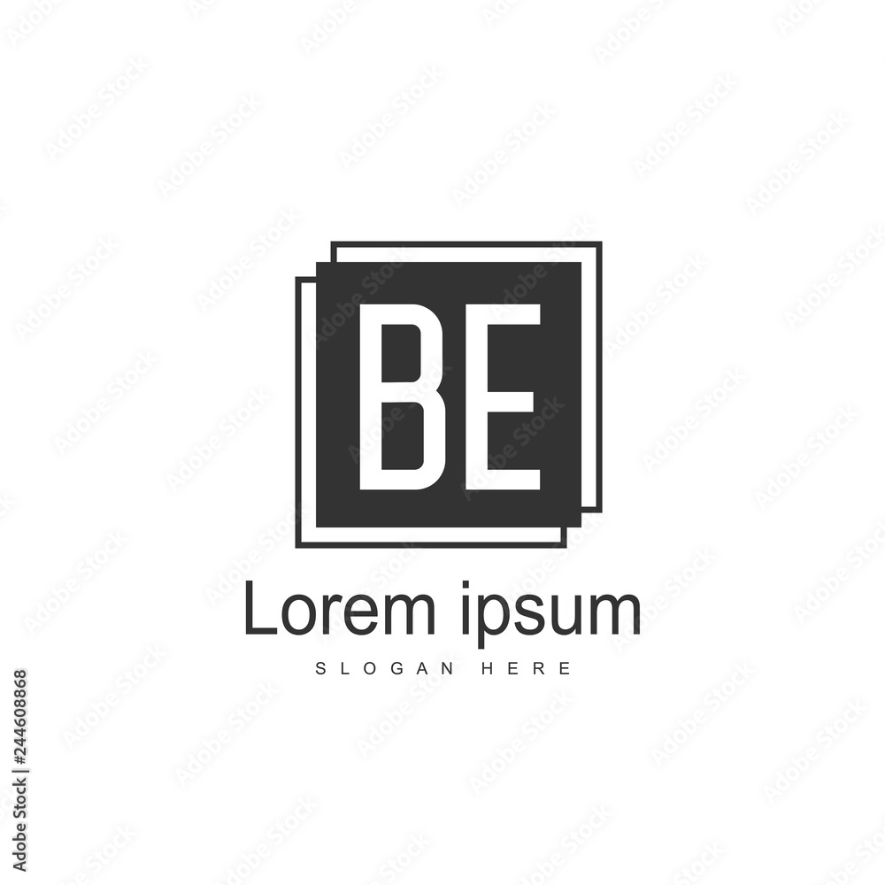 Initial BE Letter Logo Template Design Initial BE Letter Logo Template Design