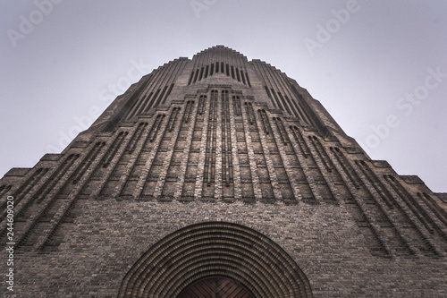 Beautiful and majestic Grundtvigs church Copenhagen denmark photo