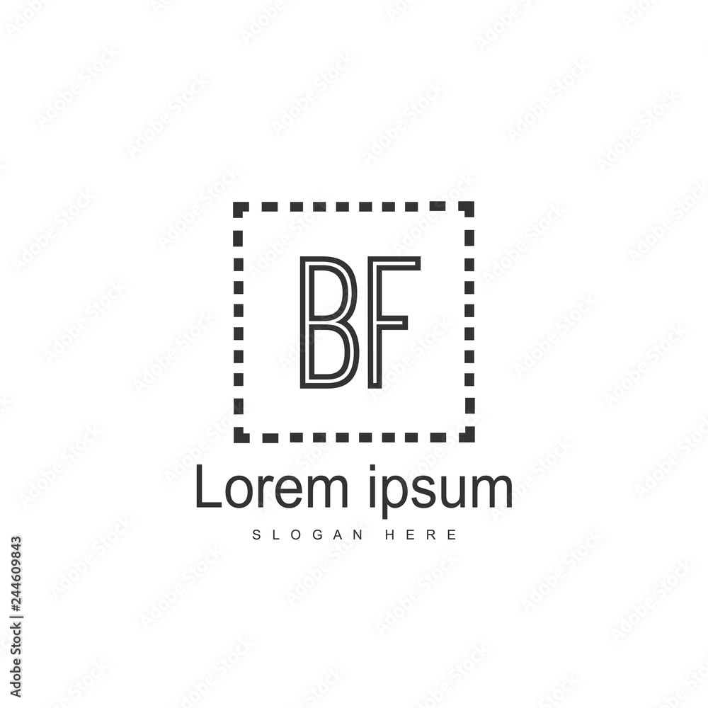Initial BF Letter Logo Template Design Initial BF Letter Logo Template Design