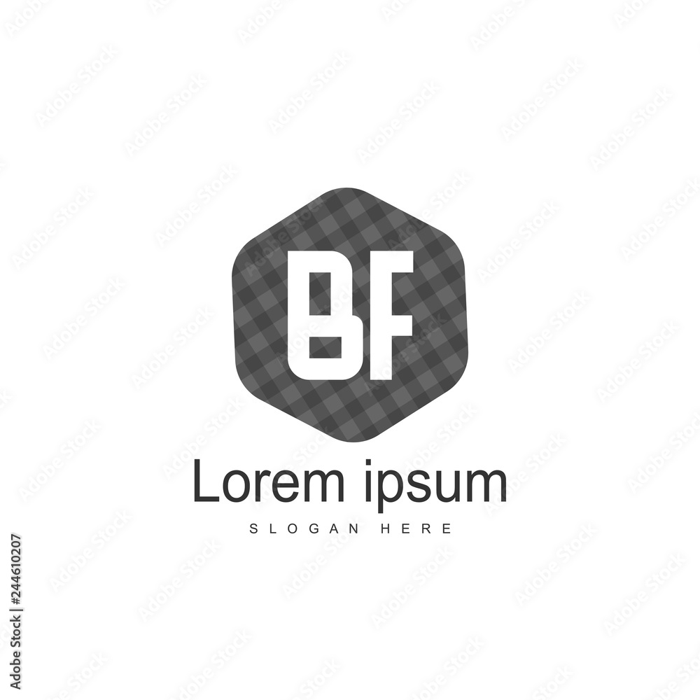 Initial BF Letter Logo Template Design Initial BF Letter Logo Template Design