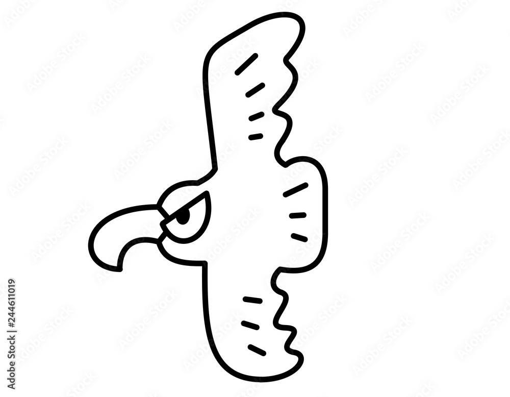 空飛ぶ鳥模様 線画 Stock イラスト Adobe Stock