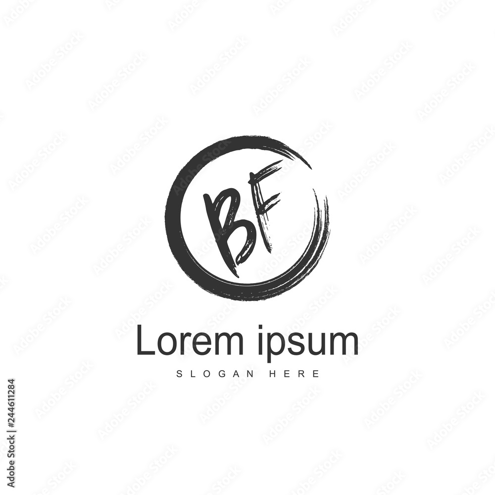 Initial BF Letter Logo Template Design Initial BF Letter Logo Template Design