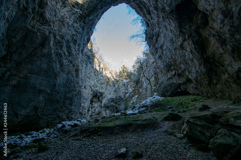 Rakov Skocjan ( Rakov Škocjan, Dolina Raka ) is a karst valley and the oldest landscape park in Slovenia full of natural phenomena as natural bridges, caves and springs. 