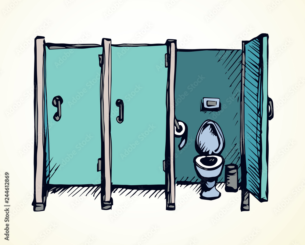 Toilet. Vector drawing Stock Vector | Adobe Stock