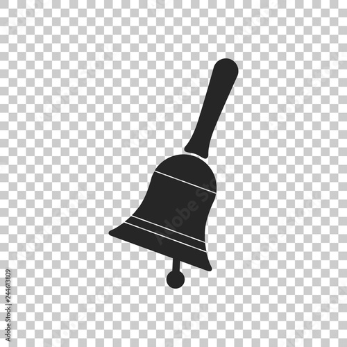 Ringing bell icon isolated on transparent background. Alarm symbol, service bell, handbell sign, notification symbol. Flat design. Vector Illustration photo