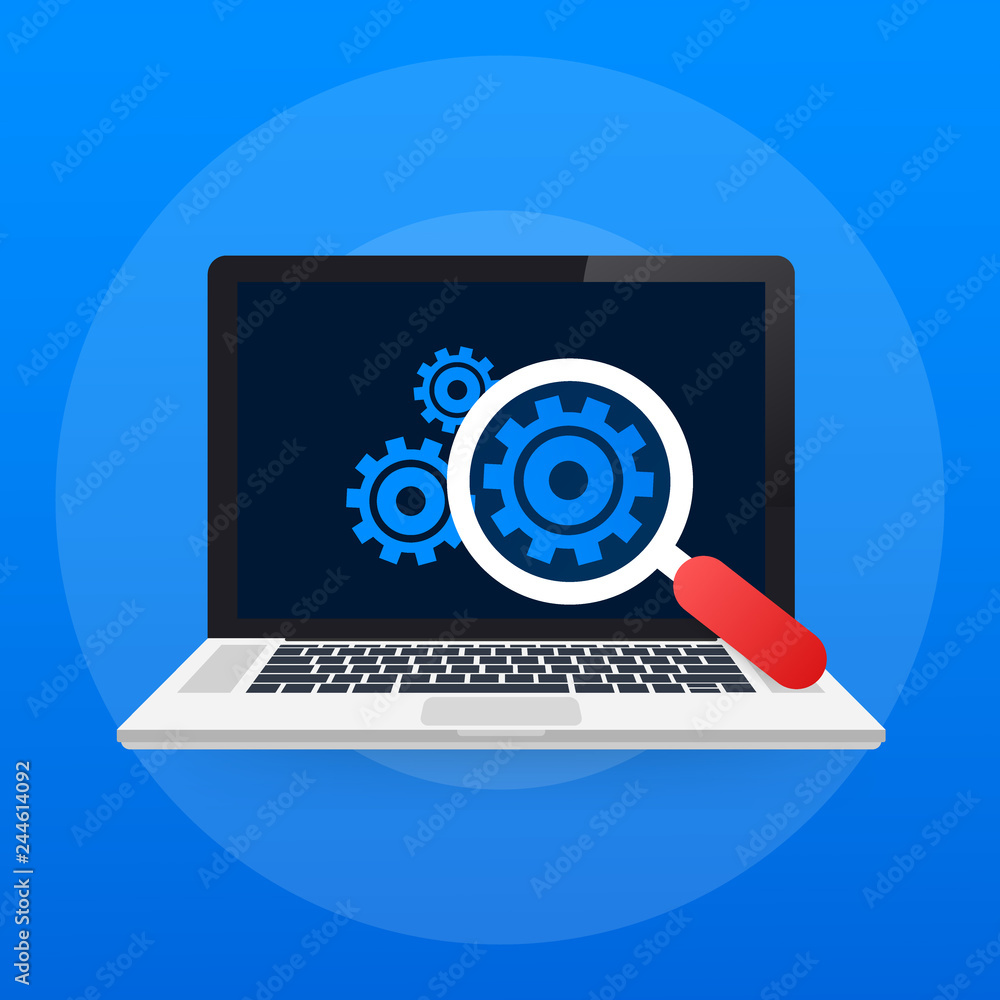 Software testing. Software development workflow process coding testing analysis concept. Vector illustration. Software testing. Software development workflow process coding testing analysis concept. Vector illustration.