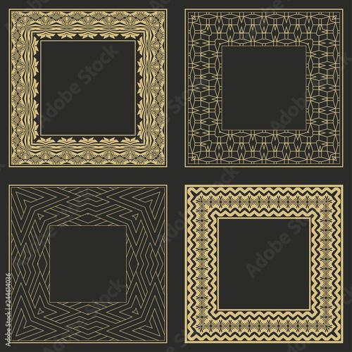 A set art rectangular ornament.