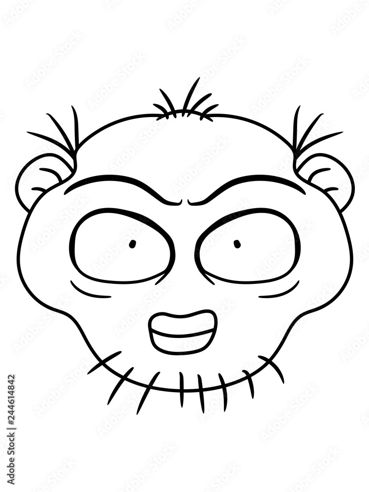 Fototapeta premium kopf gesicht grinsen glücklich große augen erstaunt comic cartoon lustig anime clipart