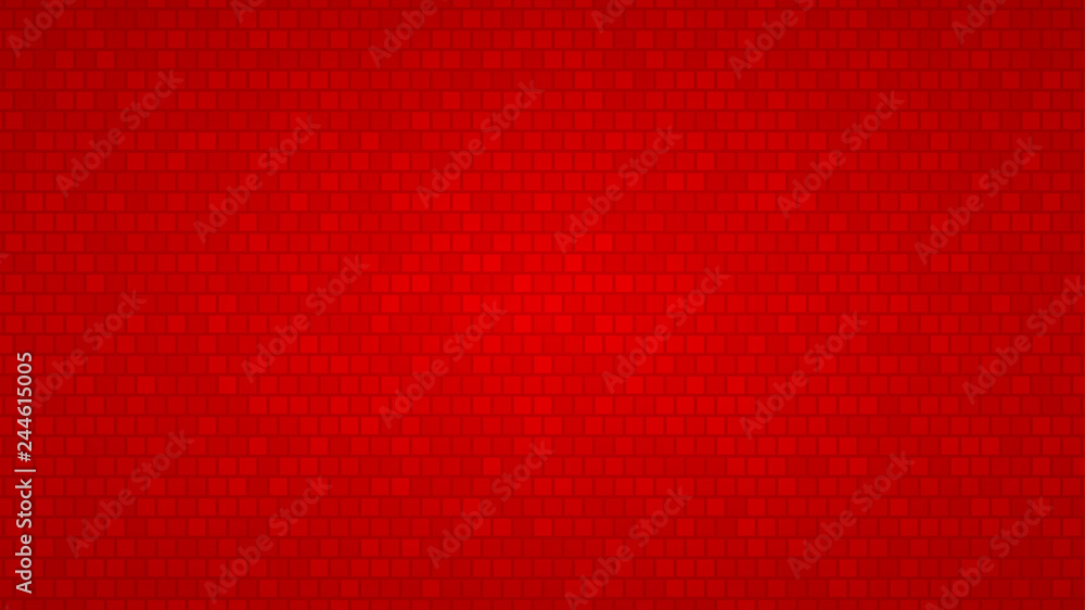 Abstract background of small squares in shades of red colors - obrazy, fototapety, plakaty 