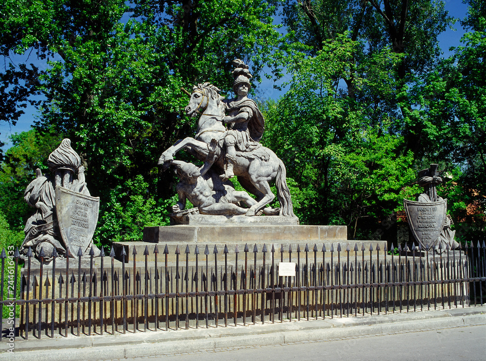 Warsaw Poland - June 2010: statue of King Jan III Sobieski