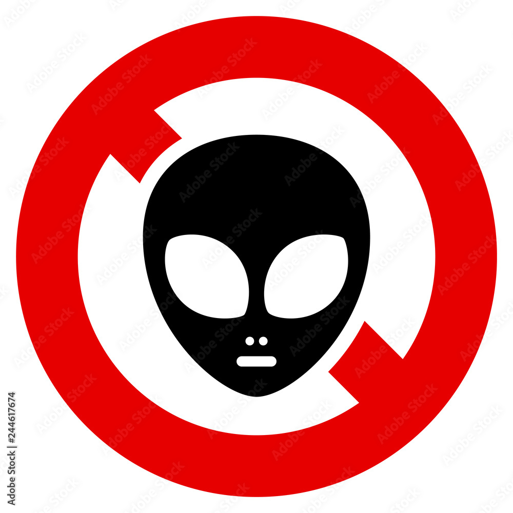 Fototapeta premium 宇宙人禁止マーク