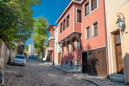 amazing street in Plovdiv city in Bulgaria