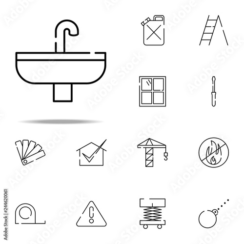 sink icon. construction icons universal set for web and mobile