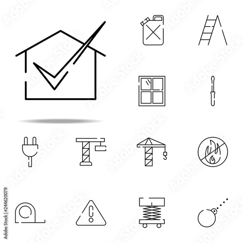 approval of the plan at home icon. construction icons universal set for web and mobile
