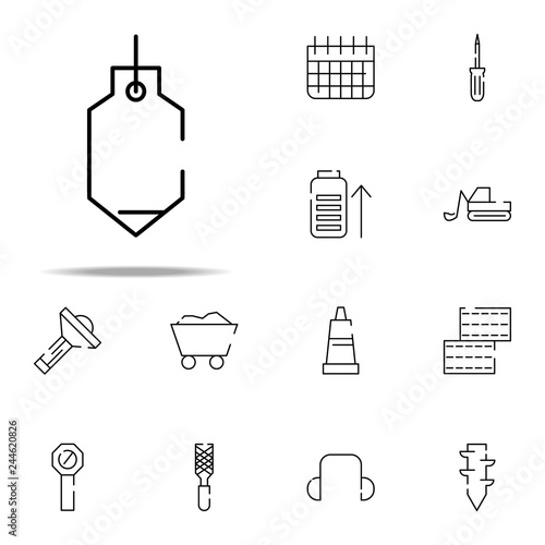 sinker icon. construction icons universal set for web and mobile