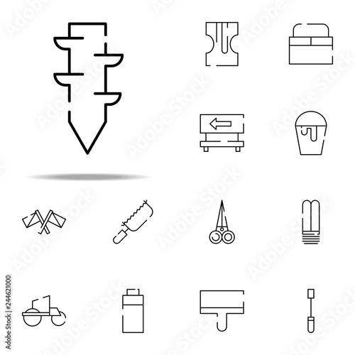 drill tip icon. construction icons universal set for web and mobile