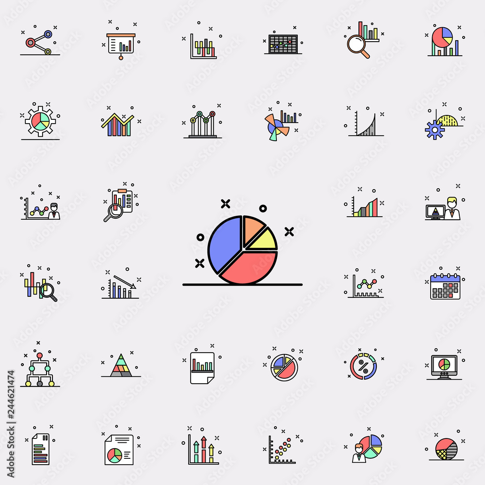 diagram pie colored icon. Business charts icons universal set for web and mobile diagram pie colored icon. Business charts icons universal set for web and mobile