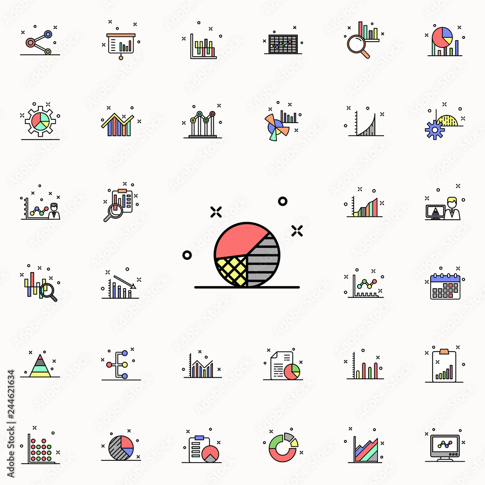 diagram pie colored icon. Business charts icons universal set for web and mobile diagram pie colored icon. Business charts icons universal set for web and mobile