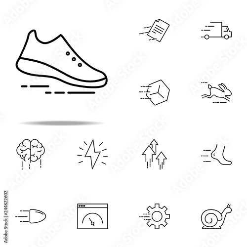 sneakers icon. Speed icons universal set for web and mobile