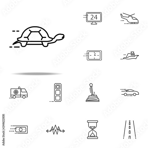 walking tortoise icon. Speed icons universal set for web and mobile photo