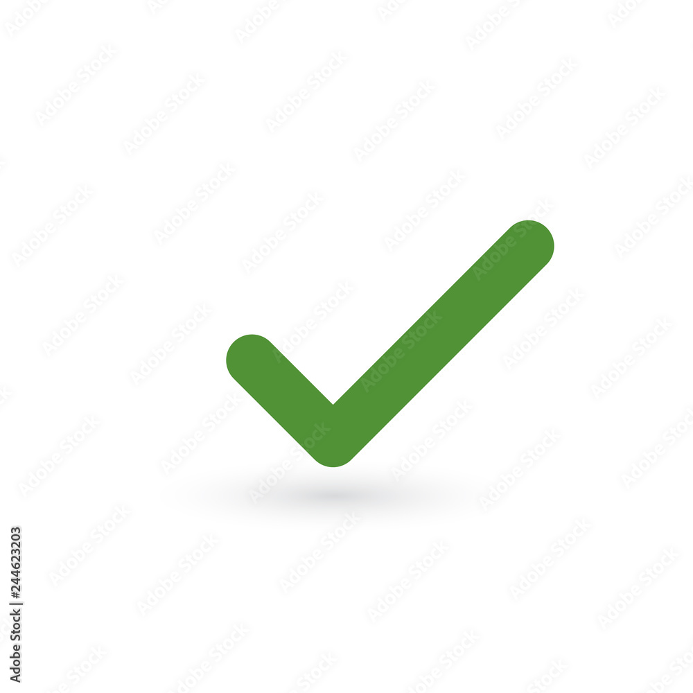 Green check mark icon. Tick symbol in green color, vector illustration. Editable stroke. Green check mark icon. Tick symbol in green color, vector illustration. Editable stroke.