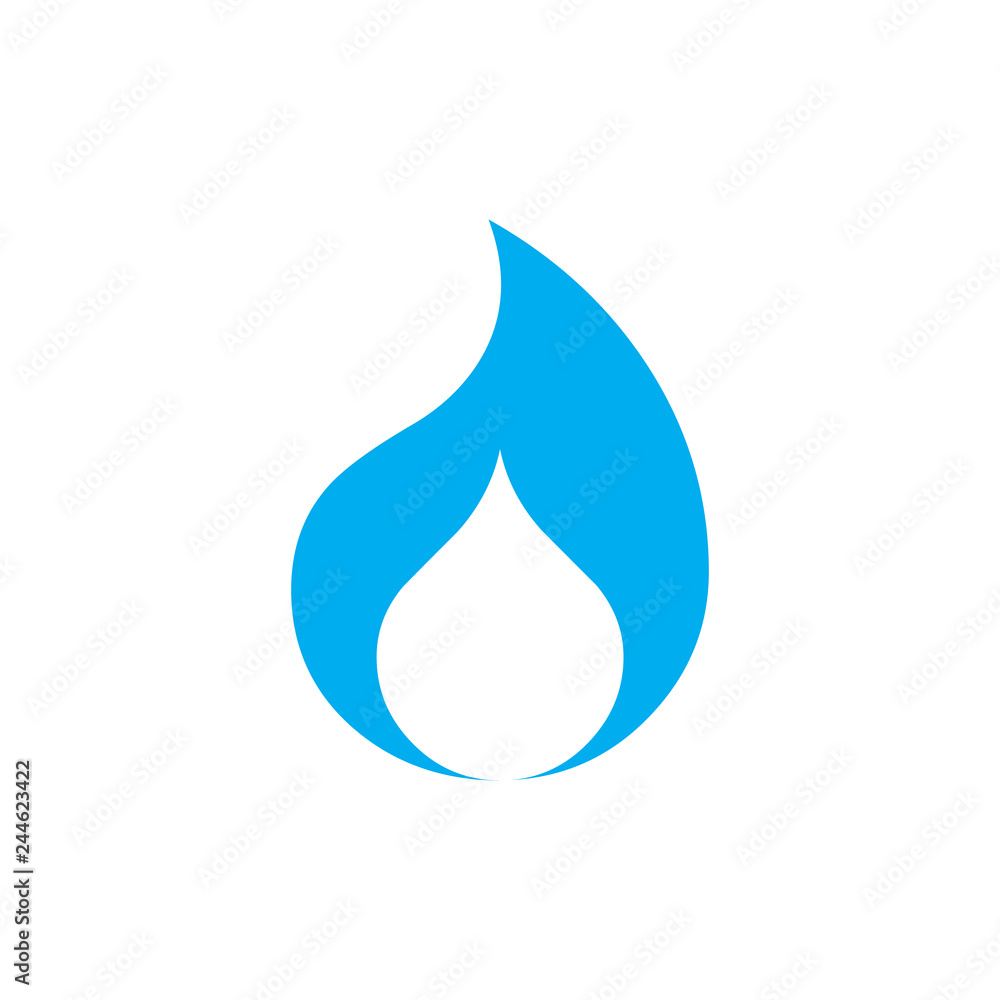 Flame and water drop logo concept. vector illustration isolated on white background. Flame and water drop logo concept. vector illustration isolated on white background.