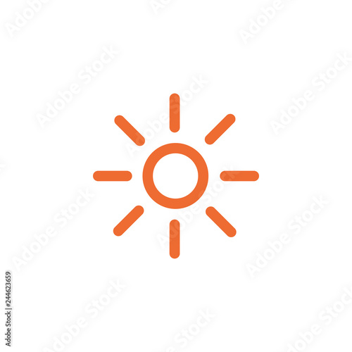 Sun shining outline icon. l...