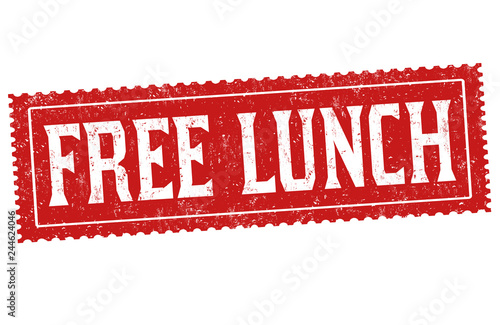 Free lunch sign or stamp