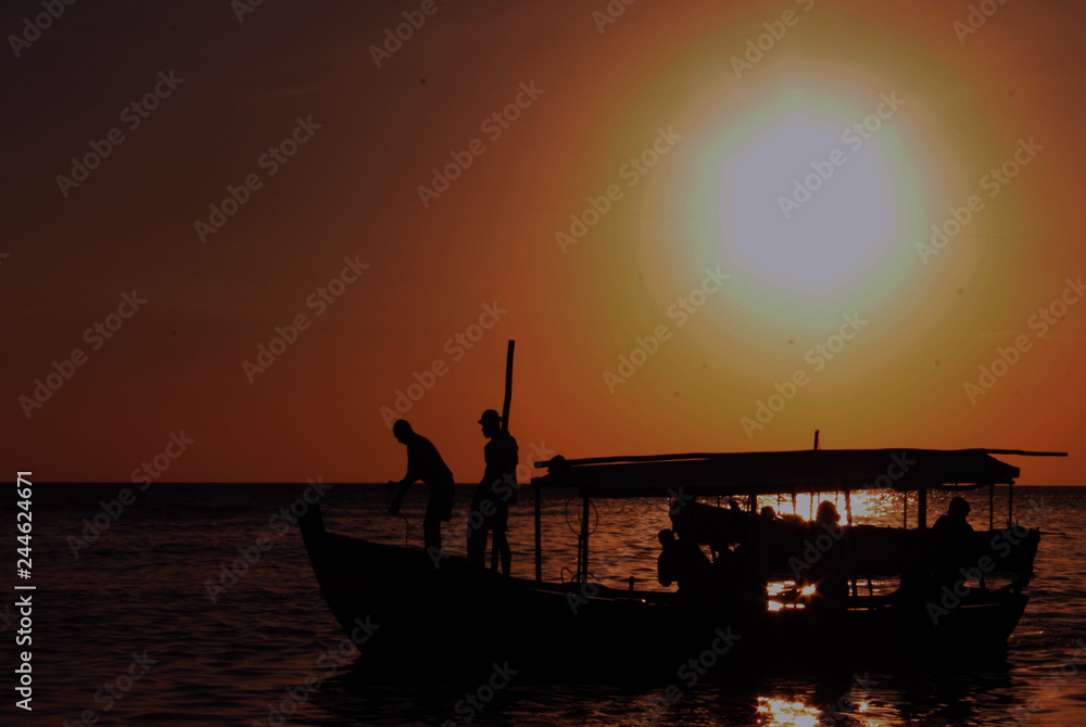 Barcos na Bahia-Brasil