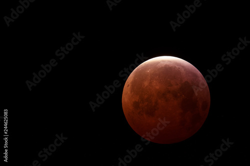 Total lunar eclipse on January 21, 2019, photographed from Mannheim in Germany.