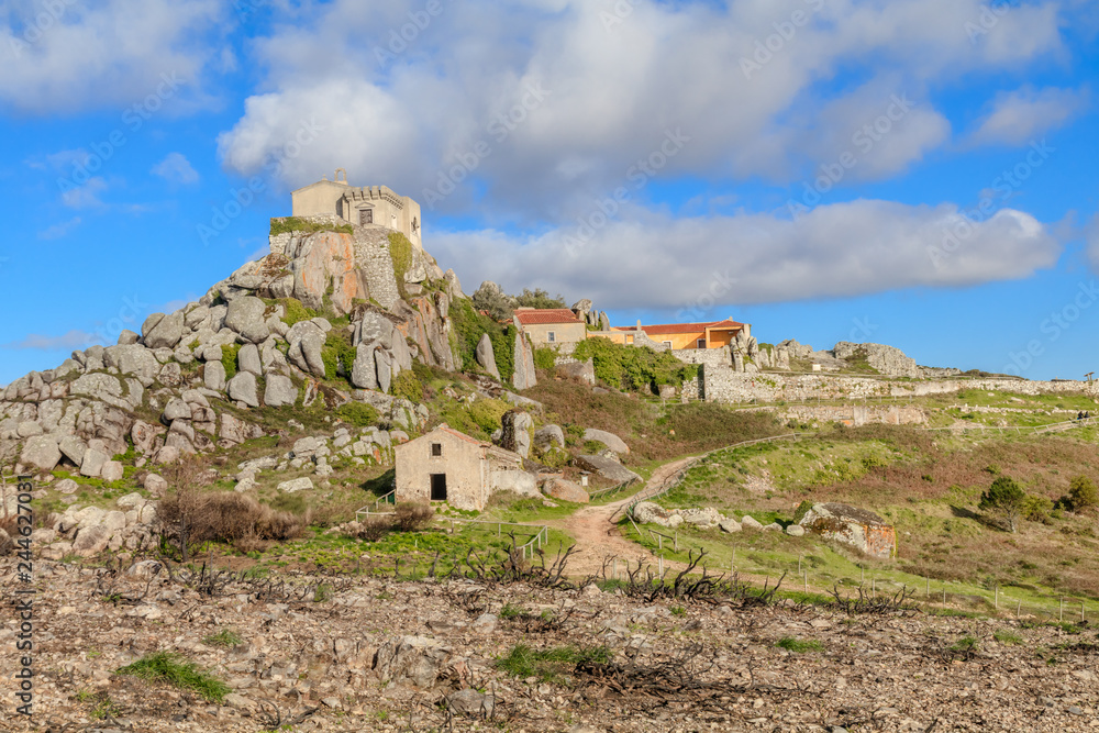 Vista do Santuario da Peninha em Sintra Portugal