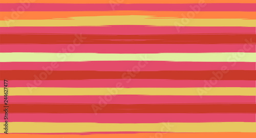 Wallpaper Mural Orange, Brown Lines Seamless Summer Pattern, Vector Watercolor Sailor Stripes. Retro Vintage Grunge Fabric Fashion Design Horizontal Brushstrokes. Simple Painted Ink Trace, Geometric Cool Autumn Print Torontodigital.ca
