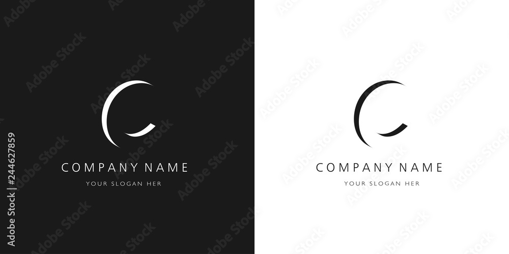 C logo letter design C logo letter design