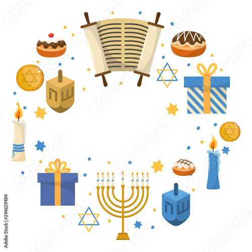 hanukkah party cartoon