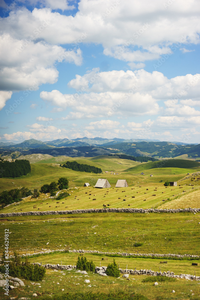 Journey in mountains of the National Nature Park Durmitor in Montenegro. 