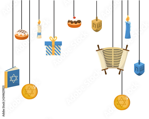 hanukkah party cartoon
