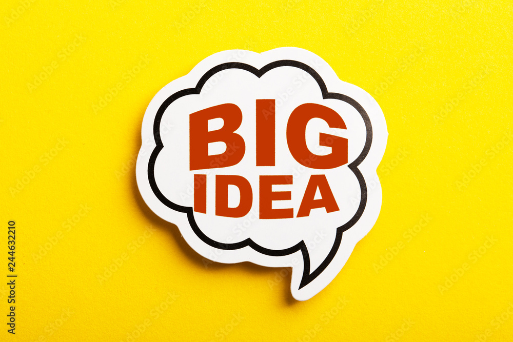 Big Idea Speech Bubble Isolated On Yellow Big Idea Speech Bubble Isolated On Yellow