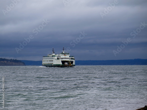 ferry in sea © William