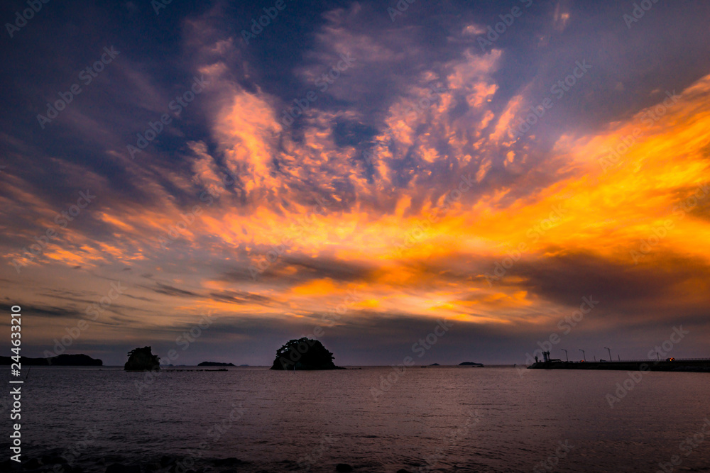 Beautiful sunset at Anmyeondo Kkotji Beautiful sunset at Anmyeondo Kkotji